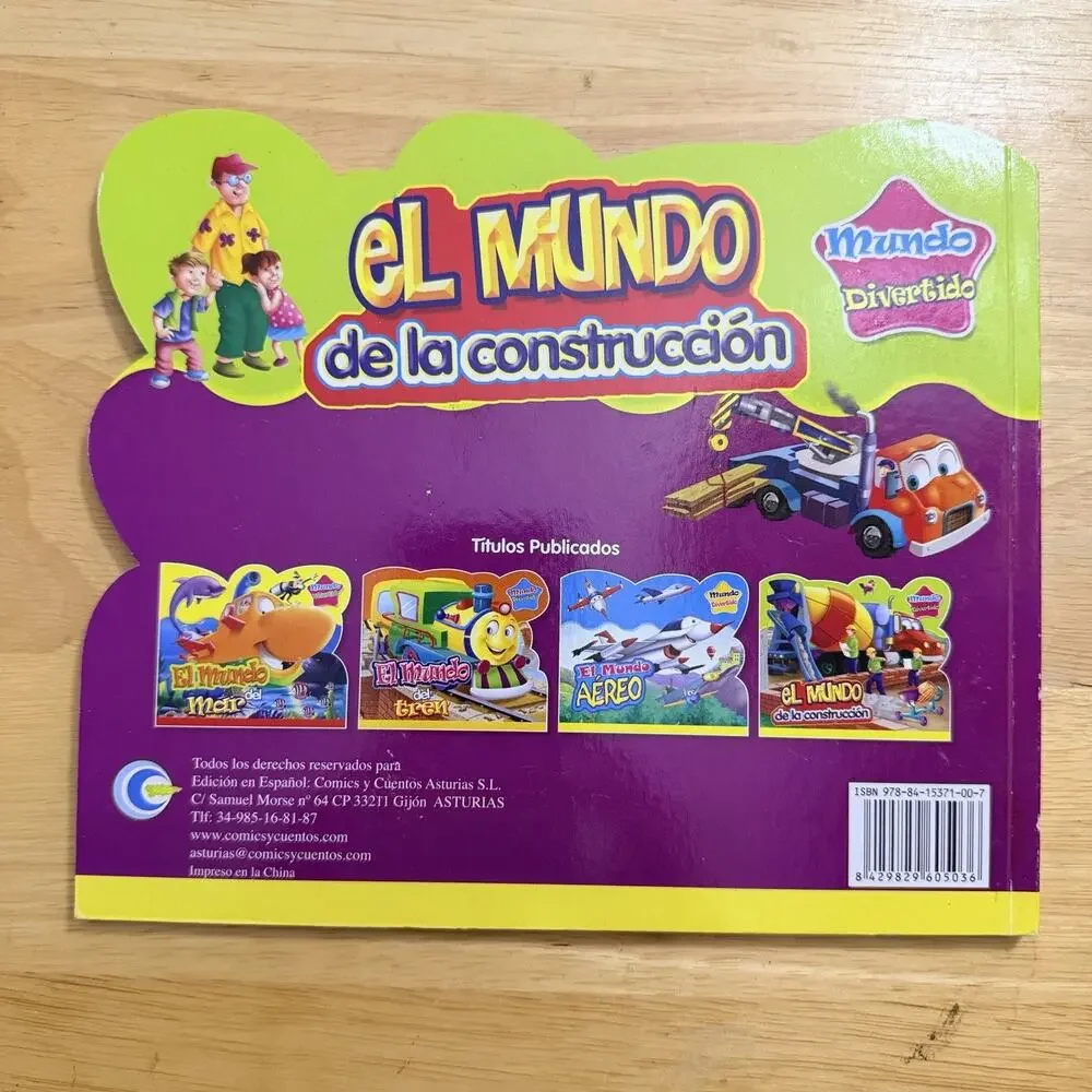 El Mundo de la Construccion Board Book Childrens Storybook in Spanish Espanol
